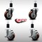 Service Caster 3.5'' SS Maroon Poly Wheel Swivel 1-1/2'' Expanding Stem Caster Set 2 Brakes, 4PK SCC-SSEX20S3514-PPUB-MRN-2-TLB-2-112 - alternate 2